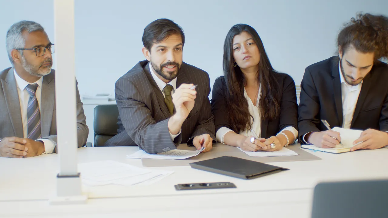 Recruteurs attentifs autour d'une table